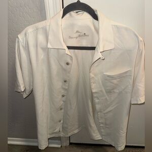 TOMMY BAHAMA Big Men's Size Small Hawaiian Herringbone Silk Camp Shirt
